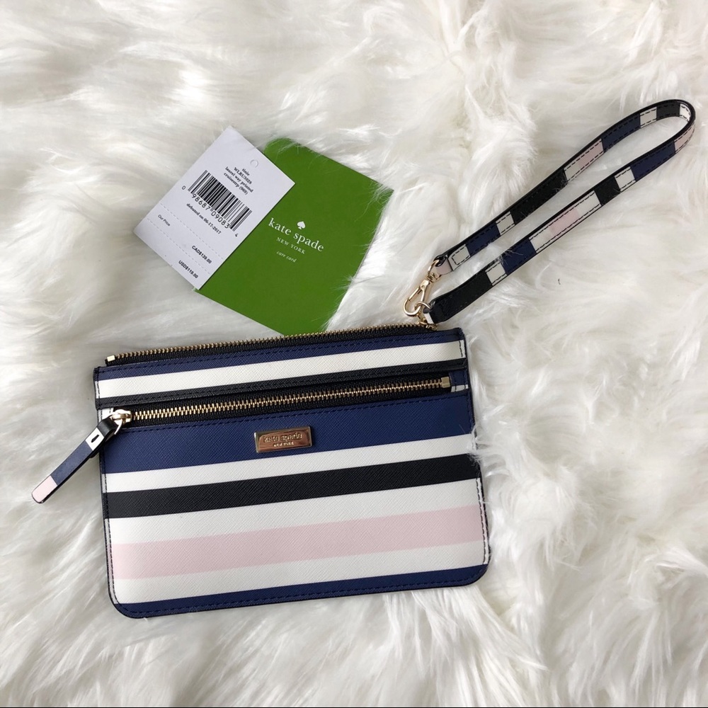 NWT Kate Spade Laurel Way Tinie Wristlet Stripes